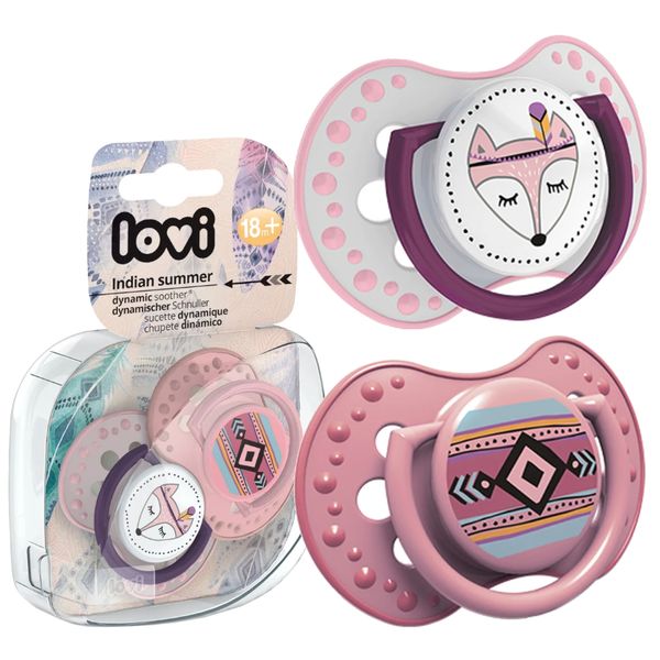 LOVI Smoczek silikonowy dynamiczny 18m+ Indian Summer Girl zdjęcie 1