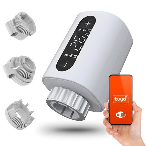 Inteligentny Termostat Zawór Głowica Grzejnikowy z LCD Smart Home Tuya WiFi na Arena.pl
