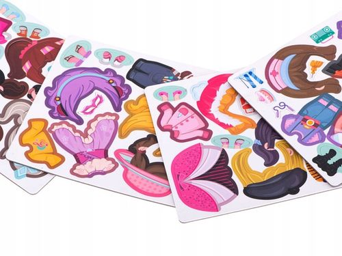 KSIĄŻECZKA MAGNETYCZNA UKŁADANKA PUZZLE NA MAGNES UBIERZ LALKĘ 51 elementów na Arena.pl