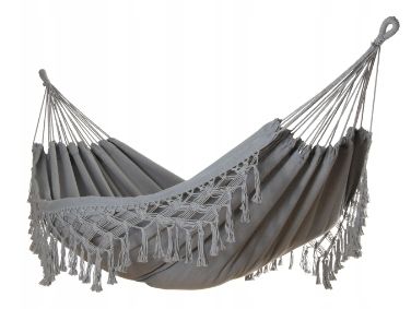 HAMAK OGRODOWY BRAZYLIJSKI BOHO SZARY KEMPINGOWY HUŚTAWKA MOCNA 150 KG na Arena.pl