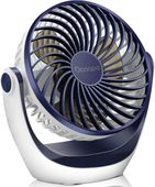 Wentylator Biurkowy USB Cichy 3 Prędkości 360 Stopni Niebieski Mały Mocny
