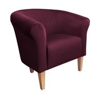 Fotel Milo nogi 20cm buk śliwka MG02