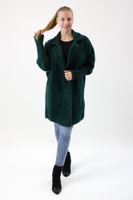 Klasycznym płaszcz Alpaka Marcela Big Butelkowa zieleń UNI