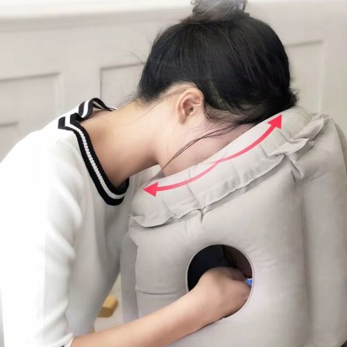 PODUSZKA PODRÓŻNA POMPOWANA DO SAMOLOTU POCIĄGU AUTA DUŻA WYGODNA DMUCHANA na Arena.pl