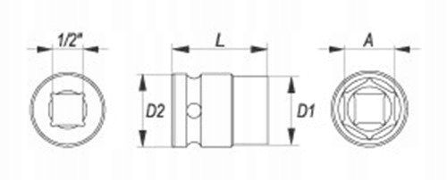 nasadka udar.kr.1/2" 12mm yato na Arena.pl