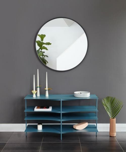 Lustro Hub 91cm czarne okrągłe zdjęcie 2