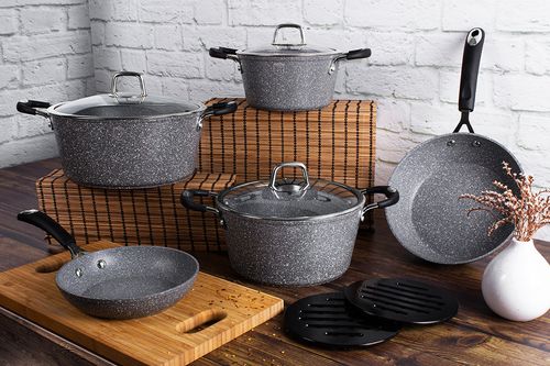 ZESTAW GARNKÓW GRANITOWYCH BERLINGER HAUS BH-6196 STONE TOUCH na Arena.pl