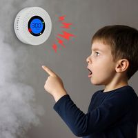 CZUJNIK CZADU DETEKTOR TLENKU WĘGLA CO BEZPRZEWODOWY EKRAN LCD PRO+