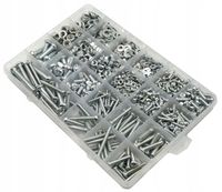 ZESTAW ŚRUBEK ŚRUB I NAKRĘTEK 1100szt W PUDEŁKU ŚRUBKI NAKRĘTKI M3 M4 M5 M6