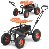 Wózek taboret ogrodowy na kółkach ławka HIGHER