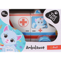 TREFL 61787 Zabawka drewniana Magnetic wehicle - Ambulance Tiny Tails