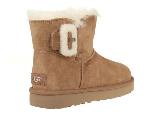 Buty UGG Mini Bailey Fluff Buckle 1104182-CHE - 37 na Arena.pl