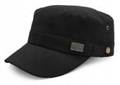 PATROLÓWKA Męska Czapka z Daszkiem Bawełniana CZARNA Pako Jeans