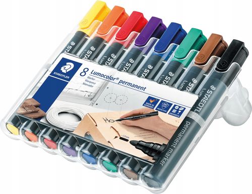Marker permanent STAEDTLER 8kolorów okrągły 352WP8 na Arena.pl
