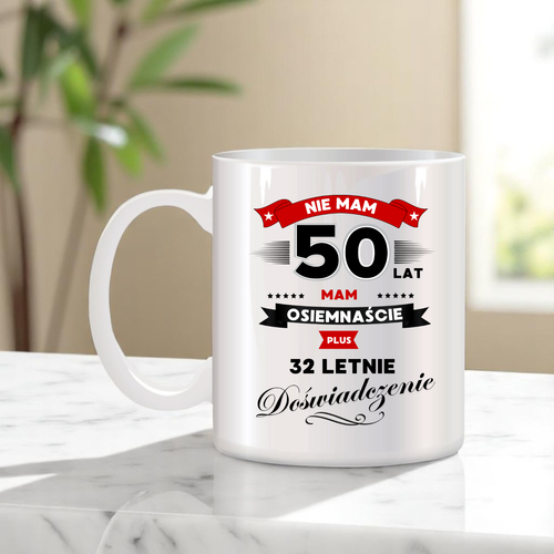 ZESTAW PODUSZKA I KUBEK ORYGINALNY PREZENT 50 LAT NA URODZINY na Arena.pl