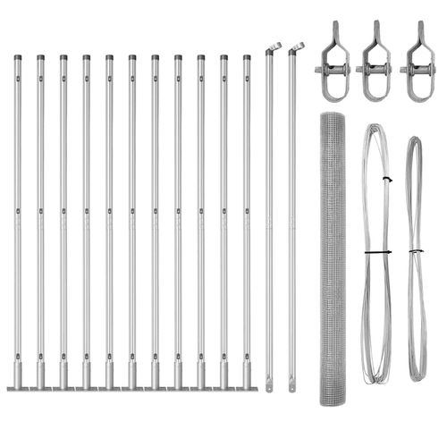 Ogrodzenie z słupkami Srebrny 1.4 x 25 m Stal na Arena.pl