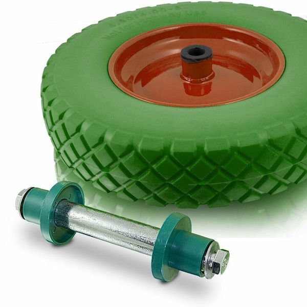 Koło do taczki taczka  400 mm zielone zdjęcie 2