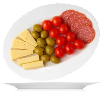 PÓŁMISEK OPAL 30 CM OWALNY TALERZ OBIADOWY DO SERWOWANIA WĘDLIN I SERÓW