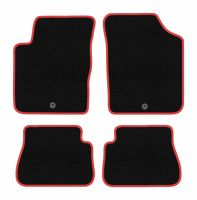 Dywaniki welurowe CARLUX-RED do Kia Picanto I 2003-2011, czarne