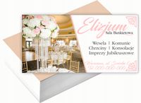 Wizytówki firmowe 100szt WIELE RÓŻNYCH WZORÓW do wyboru SALA BANKIETOWA