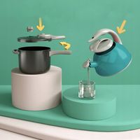 GARNKI NACZYNIA DUŻY ZESTAW KUCHENNY DLA DZECI czajnik patelnia akcesoria