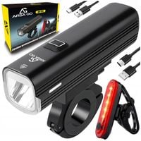 LAMPKA ROWEROWA PRZEDNIA TYLNA LED PRZÓD TYŁ LATARKA AKUMULATOROWA 2x