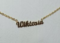 Złota Celebrytka Stal Chirurgiczna Imię Wiktoria