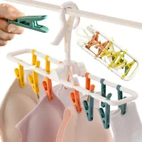 Suszarka na skarpetki bieliznę ubrania wieszak wisząca 12 klamerek zestaw
