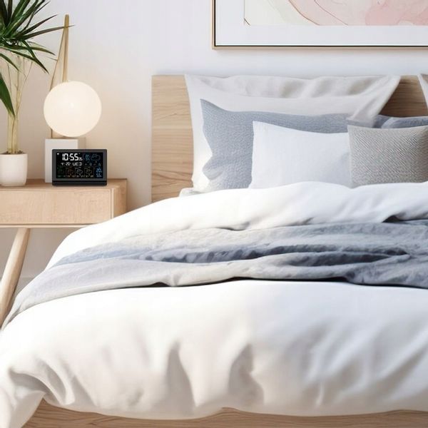 Stacja pogodowa pogody meteo TERMOMETR HIGROMETR WiFi TUYA BAROMETR ZEGAR zdjęcie 12