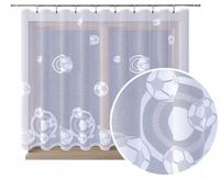 Firana dziecięca PIŁKI BIEL piłkarz football nożna sport 600x150 TAŚMA