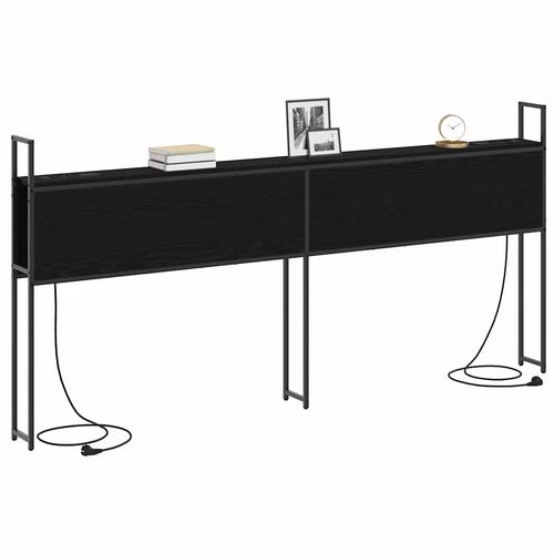 Szafka z Ładowaniem Czarny dąb 200 cm Materiał drewnopochodny na Arena.pl