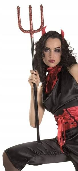 WIDŁY DIABLICY DIABŁA BROKAT 90 CM HALLOWEEN zdjęcie 2