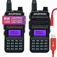 2 krótkofalówki Zestaw RT15UV 5W 1800 mAh, port USB -С+ Kabel Programowania