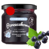 DEVALDANO KONFITURA  z CZARNEJ PORZECZKI PORZECZKA bez CUKRU 190g słoik