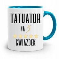Dla Tatuażystki Tatuażysty Kubek Błękitny Prezent Z Nadrukiem Ze Zdjęciem