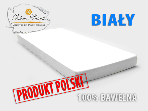 Prześcieradło bawełniane JERSEY 160x200cm BIAŁY na Arena.pl