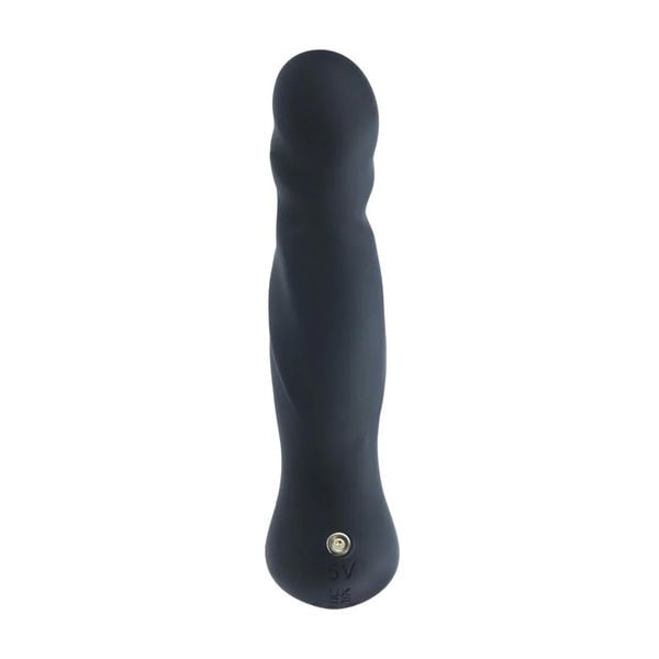 Vibrating And Thrusting Silicone Prostate Massager - Black zdjęcie 4