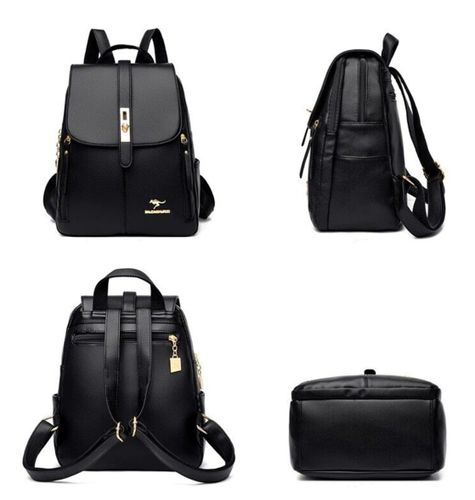 Plecak damski czarny skórzany elegancki ekoskóra miejski modny na Arena.pl