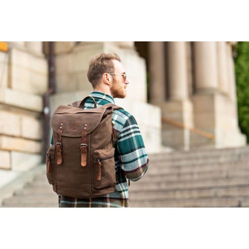 zestaw upominkowy zup-21-br plecak vintage t-19-br oraz portfel skórzany na Arena.pl