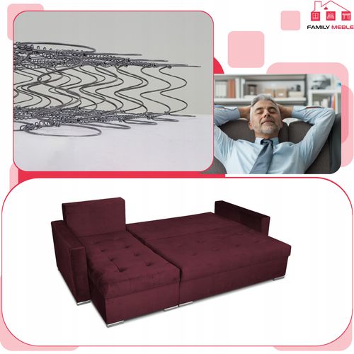 Narożnik Varius rozkładany z funkcją spania Family meble rogówka na Arena.pl