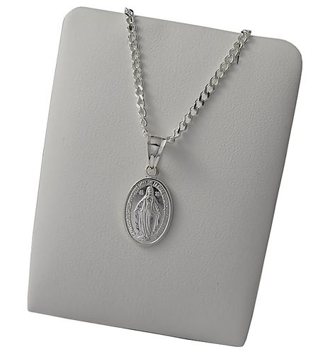 Łańcuszek Srebrny Diamentowany z Medalikiem na Komunie Srebro 925 na Arena.pl