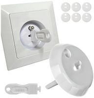 ZABEZPIECZENIA DO KONTAKTÓW GNIAZDEK ELEKTRYCZNYCH ZAŚLEPKI BIAŁE 6 SZTUK