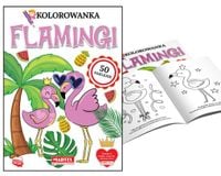 kolorowanka z naklejkami flamingi martel