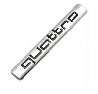 Emblemat metalowy Quattro Audi Napęd na 4 koła Naklejka Wlepa Sticker Chrom