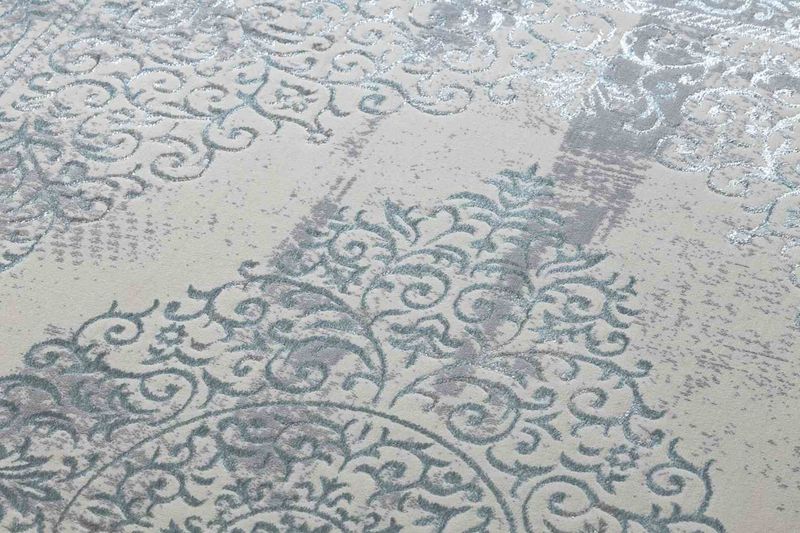 RUG/LU/IONA/ROSETTE/BLUE+CREAM/120x170 zdjęcie 8