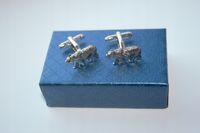 Spinki do mankietów EXC Niedźwiedź Miś Niedźwiadek Misiek srebrny w pudełku