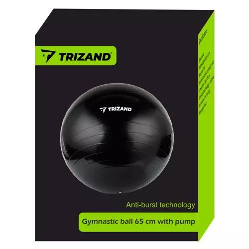 19182 Piłka do Ćwiczeń Refabilitacyjna do KOrekcji Postawy 65cm Czarna na Arena.pl