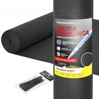 SIATKA CIENIUJĄCA 1,5x25m CZARNA 90% MASKUJĄCA OSŁONA NA OGRODZENIE PŁOT UV