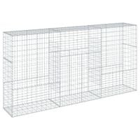 Kosz gabionowy z pokrywą, 300x50x150 cm, galwanizowane żelazo