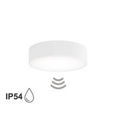 lampa sufitowa na taras plafon cleo 300 ip54 biały z czujnikiem ruchu